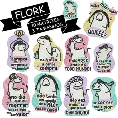 Matriz de Bordado - Coleção Namorados - Meme - Florks